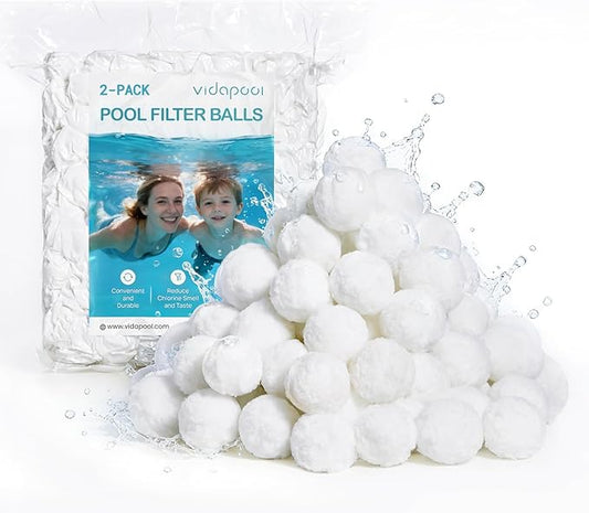 9.2 lbs Pool Filter Balls for Sand Filters, Reusable White Filter Media Balls for All Sand Filter Systems, Efficient & Lightweight Pool Sand Filter Balls, Replaces 300 lbs Pool Filter Sand