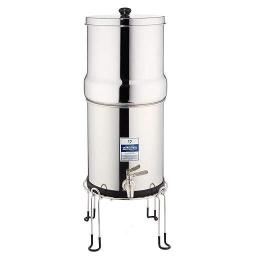 Survivor Filter Ultra Gravity Water Filter Stand - Durable and Stable Stainless Steel Stand for Gravity Fed Water Filtration System - Compatible with Big Berkey