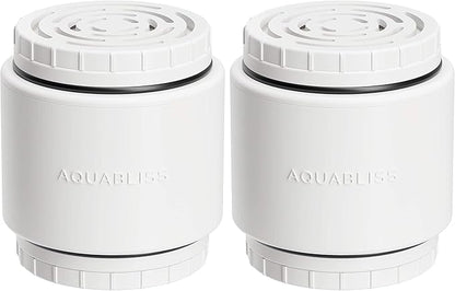 AquaBliss HD Revitalizing Shower Filter Replacement Cartridge For SF400 & SF500-2x Vitamin C + Minerals for Silky Hair, Glowing Skin, Strong Nails. 2-Pack (SFC400)