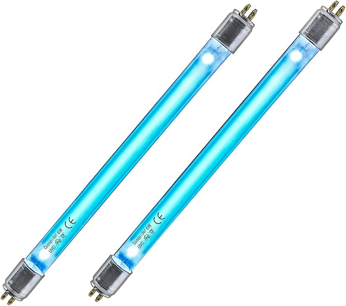 Coospider Ozone Free 6W UV Bulb, Replacement T5 Bulbs, 2 - Pack, 110V