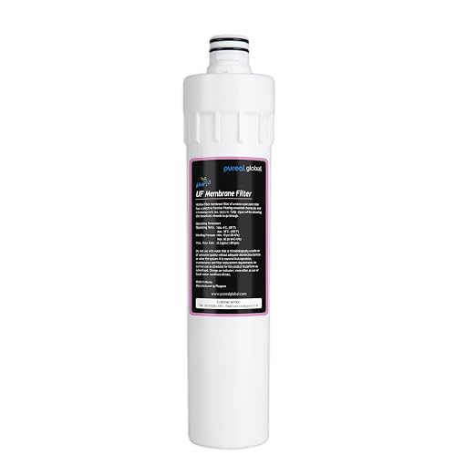 Pureal Under Sink Ultrafiltration UF Membrane Replacement Filter, 0.01 Micron, NSF/ANSI 42 Certified Media, Reduces Cysts, Retains Minerals, 1-Year, Tool-Free Quick Twist, Made in Korea (PPF-1102UF)