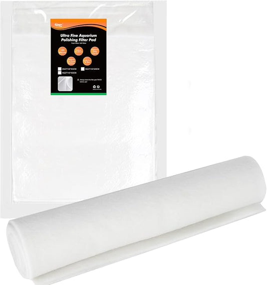 hygger 100 Micron Aquarium Filter Pad Extra Fine Filter Floss for Fish Tank Poly Filter Media Wool Water Polishing Felt 18"x 60"