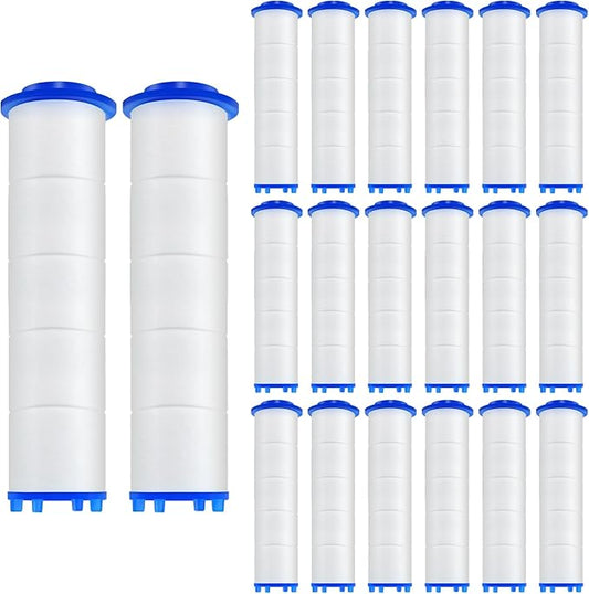 20 Pack Shower Filter Shower Head Filter PP Cotton Filter Handheld, Filter Replacement Filter Tool Suitable for Various Specifications of Shower Heads (2.95 inches)