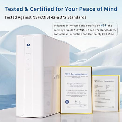 Ontulor S3OP Reverse Osmosis System 9 Stage Water Filter Reduces PFAS, PFOA/PFOS, TDS, Lead, Chlorine, Bad Taste & Odor NSF/ANSI 42 Certified TDS Meter Included（S3OP-with Tank System）