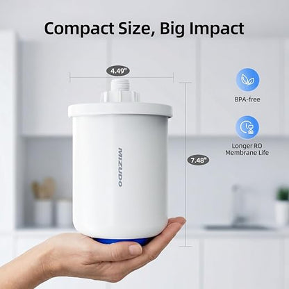 MIZUDO Mini Water Tank RO Pressure Tank for Non-Electronic Faucet, Tankless Reverse Osmosis System – Under-Sink Water Pressure Tank, 0.26 Gallons, Compatible with MIZUDO Reverse Osmosis Systems