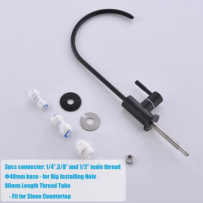 Havin Bar Sink Faucet, RO Water Filter Tap, Drinking Water Faucet fits Most Water Filtration System, Kitchen Reverse Osmosis Faucet, Beverage Dispenser, Lead-Free Stainless Steel (Matte Black)