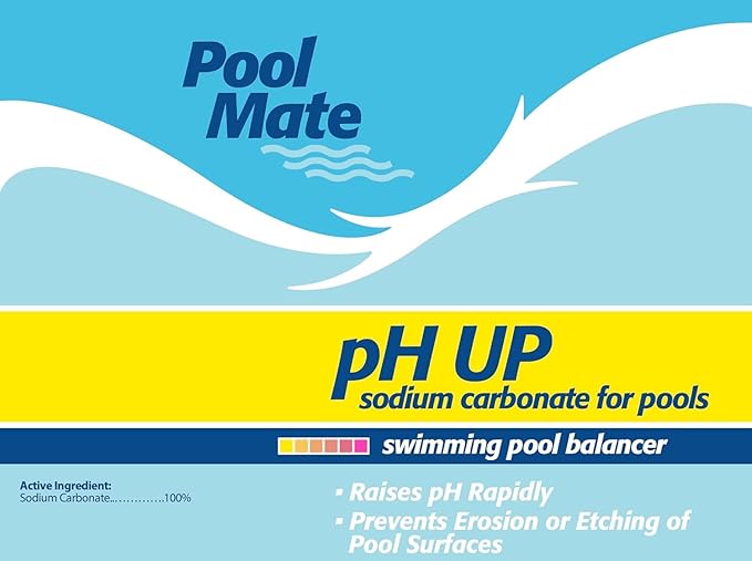 Pool Mate 25-Pounds Premium pH Up for Pools, 100% Sodium Carbonate