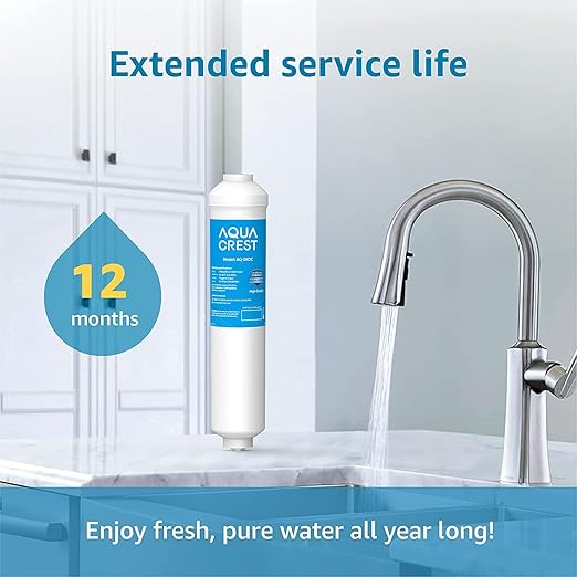 AQUA CREST 5KDC Under Sink Water Filter System, Direct Connect Under Sink Water Filter, NSF/ANSI Tested, Reduces PFAS, PFOA/PFOS, Chlorine, 5K Gallons Ultra High Capacity