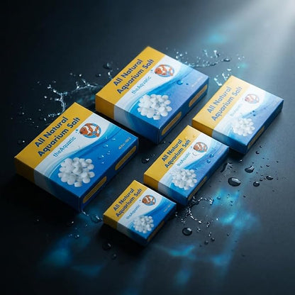 Premium Aquarium Salt, Aquarium Salt Freshwater Tablets for Aquarium Water Treatments Essential Supplies (9 Tablets)