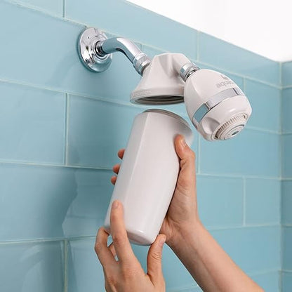Aquasana Shower Filter for Hair & Skin | Reduces 90% of Chlorine | Shower Head with 3 Settings | Dermatologist-Recommended | WaterSense Certified | AQ-4100-E