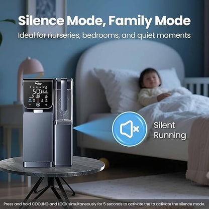iSpring RCD100UHCG UV Alkaline Hot & Cold Countertop Reverse Osmosis Water Filter Dispenser with Mineral & LED UV Filter, 9 Temp Options (50-210°F), 6 Volumes, TDS & Filter Life Monitor