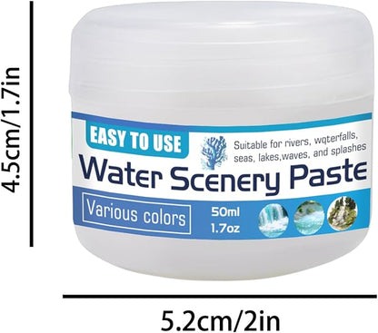 50ml Water Scenery Paster, Paint Mediums & Additives, Water Effect Paste, Suitable For Rivers, Oceans, Lakes, Static Scenes - Model For Aquariums (White)