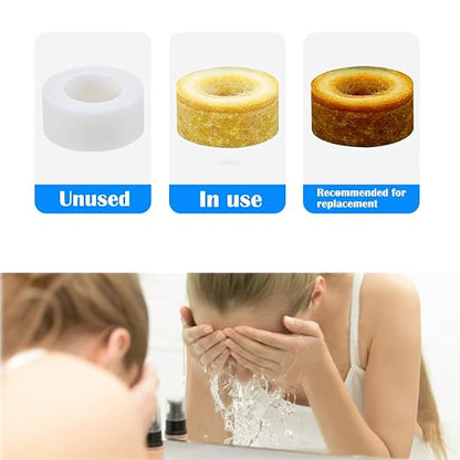 5 Pcs Sink Water Filter, Water Faucet Filter Cartridge Replacements, Faucet Water Filter, Removes Chlorine Fluoride Heavy Metals,Soften Hard Water