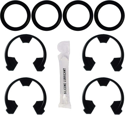 Authentic OEM Water Softener Kit - Clip 7116713 and O-Ring 7170288 - 4 Each - Includes Silicone O-Ring Lubricant