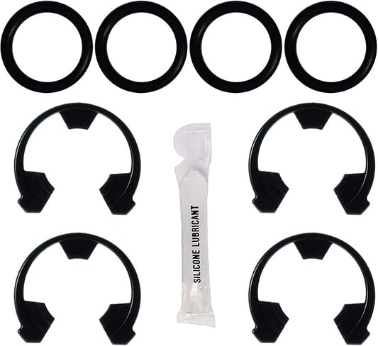 Authentic OEM Water Softener Kit - Clip 7116713 and O-Ring 7170288 - 4 Each - Includes Silicone O-Ring Lubricant