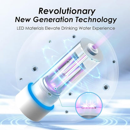 Waterdrop LED UV Ultraviolet Water Filter for Under Sink Water Filter and Reverse Osmosis System, Reduces up to 99.9% of Harmful Substances, Mercury-Free, FCC Certified, Stainless Steel, 50 Year Life