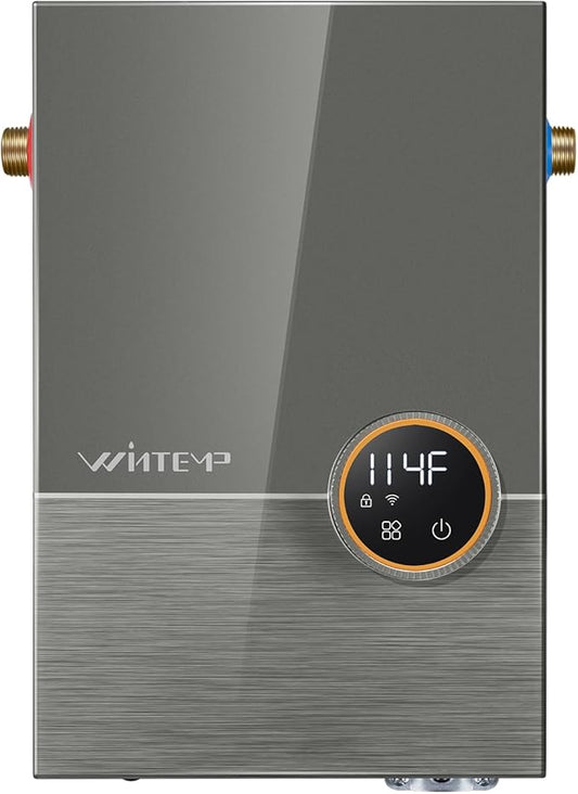 Tankless Water Heater Electric 9kW, 240 Volt On Demand Instant Hot Water Heater, Within 1℉ Stable Temp, Up to 2.2 GPM, WiFi Control, ETL Certified, Eco, WM09