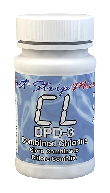 Industrial Test Systems ® 486638 DPD-3 Micro Combined/Total Chlorine Strips, 0.1–11.0 ppm Detection Range (Bottle of 100)