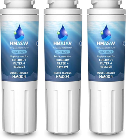 Everydrop Filter 4 Replacement for Whirlpool EDR4RXD1, Compatible with Maytag UKF8001 Water Filter, UKF8001AXX-200, UKF8001AXX-750, 4396395, WHR4RXD1, KAD4RXD1, 46-9006, 3 PACK