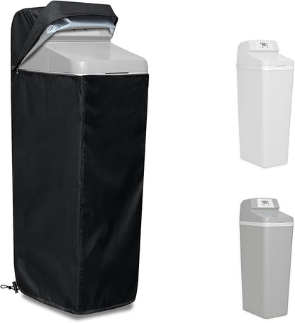 Water Softener Cover for WHES30E/WHES40E Grain Softener, Openable top Easy to use Removal-free installation for UV Dust protection of Water Softener Housings Outdoor or indoor (Black)