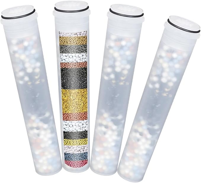 Filter Compatible with MakeFit Shower Handheld-SSJ731/SW9730 | Slirceods-4Pack Shower Filter Compatible with HOPOPRO SS5775 Shower for Hard Water-Filtered Chlorine-Dry Itchy Skin
