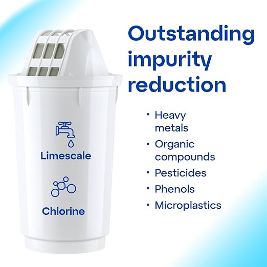 AQUAPHOR Smile Compact Fridge Water Filter Jug, Includes 1x A5 Filter Cartridge to Reduce Limescale, Chlorine & Heavy Metals, Plastic, Volume 2.9 L, Green.