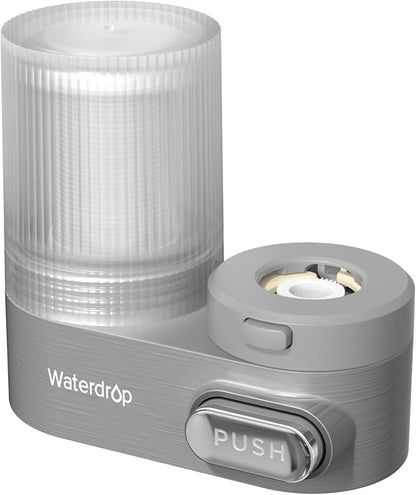 Waterdrop FC-07 Water Filter for Sink Faucet, Visible Filter Housing | Reduces Chlorine, Faucet Mount Water Purifier, NSF Certified Tap Water Filter for Kitchen Sink, 320 Gallon Long Life