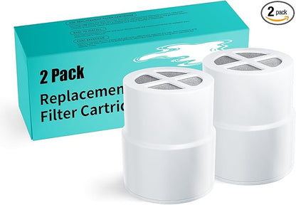 2-Pack Replacement Filter for JOLIE Shower Head, Compatible with JOLIE Shower Filter Cartridge, Reduces Chlorine, Heavy Metals & Impurities, Softens Skin & Hair