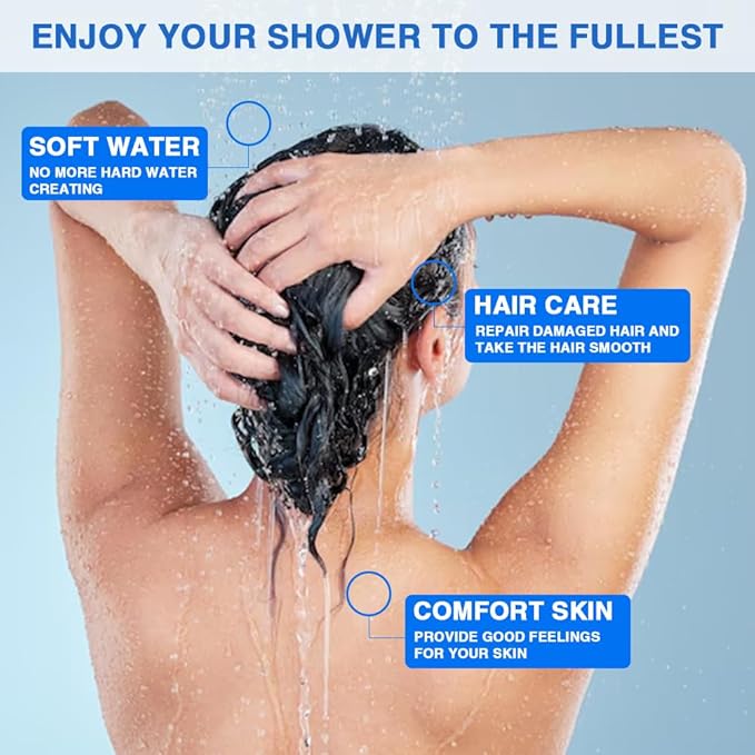 AMORIX Short Version 15 Stage Shower Filter Replacement Cartridge for Chlorine Reducing Shower Water Head Filter