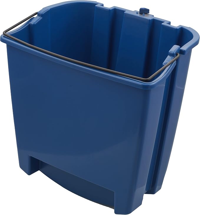 SPARTA OmniFit Mop Bucket System, Durable Mop Bucket, Side Press Wringer, and Soiled Water Insert, Floor Cleaning Essentials for Commercial and Home Use, 35 Qt Capacity, 1 Count, Red