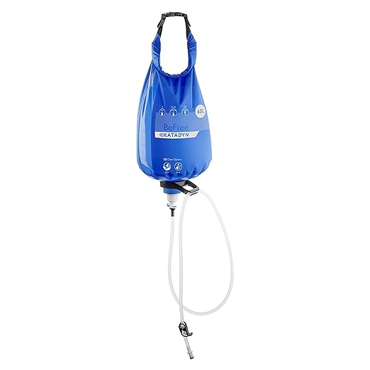 Katadyn Gravity BeFree 6L Water Microfilter, Camping, Backpacking, Emergency Preparedness, Blue