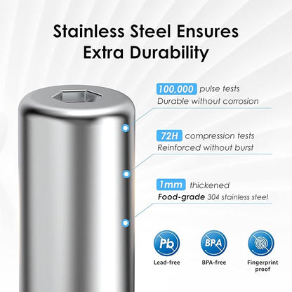 Waterdrop Water Filter for Sink Faucet, NSF/ANSI 42 Certified Countertop Water Filter System, 5-Stage Stainless Steel Faucet, 8000 Gallons, Reduces Heavy Metals and 99% Chlorine, WD-CTF-02(1 Filter)