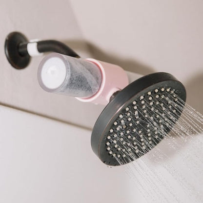 Weddell Duo Shower Filter – NSF Certified Shower Filter for Chlorine Reduction, Lead-Free, Easy Installation, Award-Winning Filter for Healthier Hair & Skin (Pink)