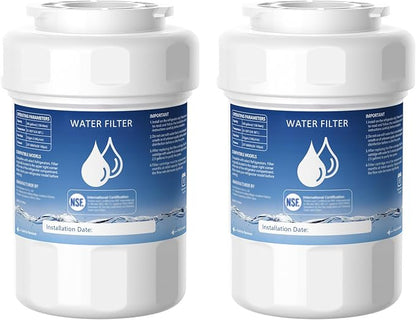 MWF Water Filter Compatible with GE® MWF®, SmartWater MWFP, MWFA, MWFINT | GWF, GWFA, HDX FMG-1, Kenmore® 9991, High Efficiency Filtration and Every 6 Months Value, NSF Certified, 2 Pack