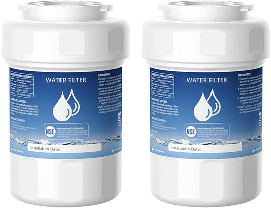 MWF Water Filter Compatible with GE® MWF®, SmartWater MWFP, MWFA, MWFINT | GWF, GWFA, HDX FMG-1, Kenmore® 9991, High Efficiency Filtration and Every 6 Months Value, NSF Certified, 2 Pack