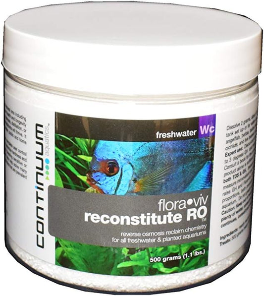 Continuum Aquatics Flora Viv Reconstitute RO – Reverse Osmosis Mineral Ion Supplement for Freshwater and Planted Aquariums, 500-g