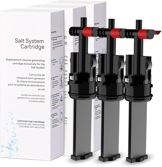 Salt System Cartridge Replacement - Water Treatment Replacement Cartridge for Spas & Hot Tubs, Hot Tub Salt Cartridge for Hot Spring Highlife, Limelight, Up to 4 Months Each, 3Pack