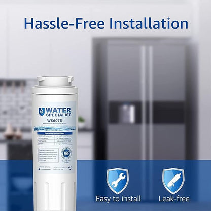 Waterspecialist UKF8001 Water Filter, Replacement for EveryDrop® Filter 4, Whirlpool EDR4RXD1, 4396395, Wrx735sdbm00, Mfi2570fez Msd2651heb, Krfc300ess01, Pack of 2