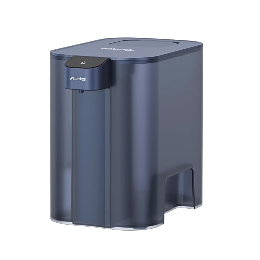 Waterdrop ED04B-L Mega Electric Water Filter Dispenser, Large 27-Cup, Blue | 200-Gallon Rechargeable Instant System, NSF/ANSI 42&53&401&372, Reduce PFOA/PFOS, Lead, Chlorine, Does not Lower TDS