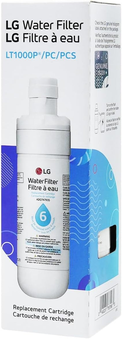 LG LT1000P2 & LT120F 2-Pack Bundle | Replacement Refrigerator Water & Air Filters | 200 Gallon Water Filter Capacity (NSF42, NSF53, and NSF401)