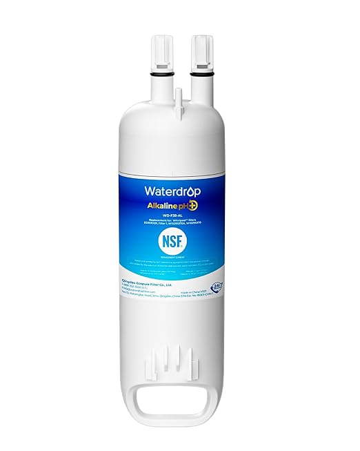 Waterdrop Alkaline W10295370A Replacement for Everydrop® Filter 1, EDR1RXD1, EDR1RXD1B, P8RFWB2L, P4RFWB, Kenmore® 46-9081, 46-9930, WD-F38, Enhances pH Refrigerator Water Filter