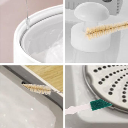 14pcs Pet Water Fountain Cleaning Kit, Multiple Size Material Cat Fountain Cleaning Brush Set with Sponge Most Pet Water Dispensers Cleaner