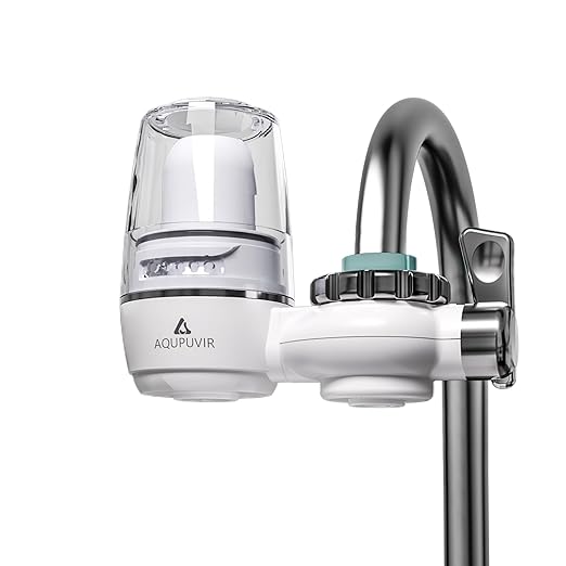 Sink Water Filter System for Kitchen Faucet | Reduces Lead, Chlorine, Bad Taste & Odor | High Capacity 320 Gallons | Easy Install with View Window | Drinking Water Purifier