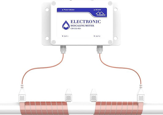 CAMECO Whole House Water Descaler System, Electronic Alternative Salt-Free Hard Water Conditioner, No Salt Water Softener, Limescale & Rust Removal, Reduces Hardness