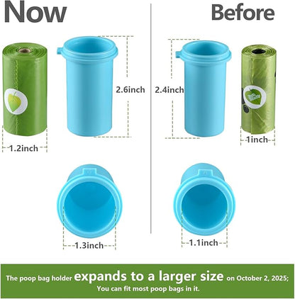 Cibaabo Dog Water Bottle with Food Container & Poop Bag Holder & Filter | Travel Water Bowl, Portable Pet Dispenser, Dog Gifts, Puppy Essentials for Walking Hiking