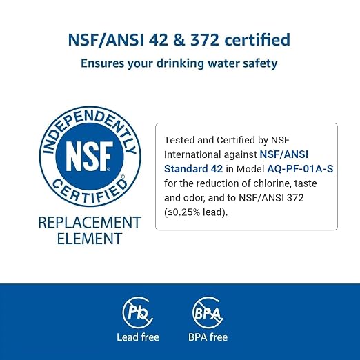 AQUA CREST PF-01A Water Filter Replacement for Waterdrop® Pitchers, 3 Pack | Replacement for Waterdrop® Pitcher and Dispenser, Reduces Lead, PFAS, PFOA/PFOS, Chlorine, Last Up to 3 Months or 200 Gallons
