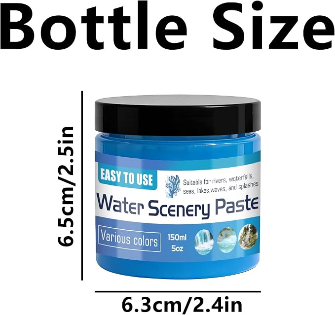 150ml Water Scenery Paster, Paint Mediums & Additives, Water Effect Paste, Suitable For Rivers, Oceans, Lakes, Static Scenes - Model For Aquariums (Light Blue)