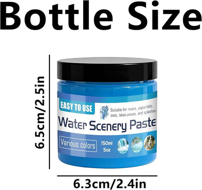 150ml Water Scenery Paster, Paint Mediums & Additives, Water Effect Paste, Suitable For Rivers, Oceans, Lakes, Static Scenes - Model For Aquariums (Light Blue)
