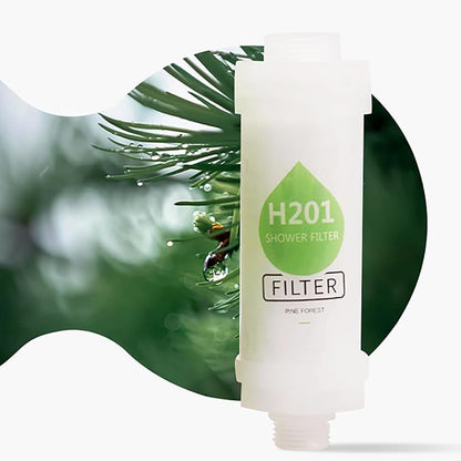 Shower Head Filter Bathroom Accessories for Hard Water Filter Vitamin C Replacement Cartridge Remove Chlorine Fluoride Heavy Metals Improves Skin Condition Protects Hair Pine Scent