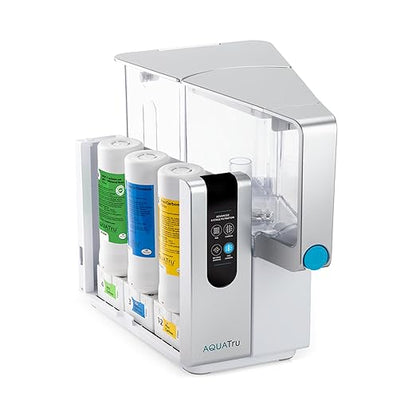 AquaTru Classic Alkaline Countertop Water Purifier | Certified 4-Stage Reverse Osmosis System Removes 84 Contaminants Including Forever Chemicals, Lead & Fluoride | Adds Minerals | No Plumbing